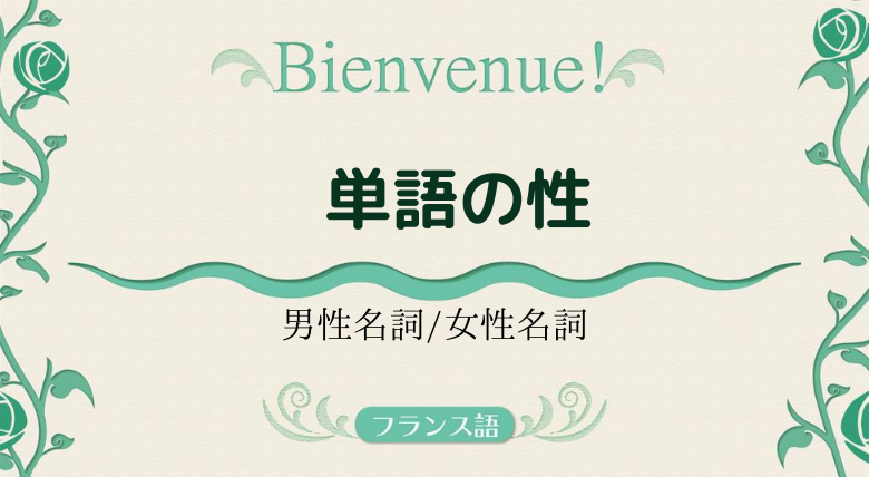 フランス語文法基礎 単語の性 男性 女性名詞 外大 Net